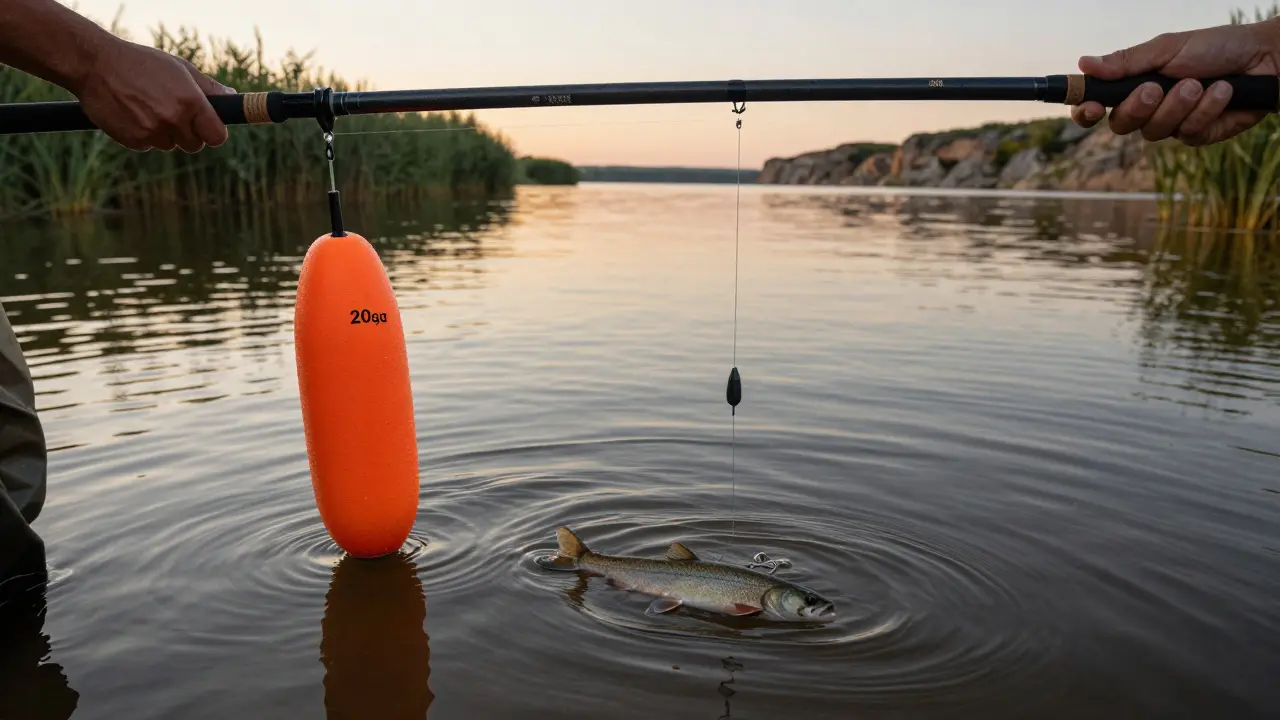 Как выбрать размер поплавка для ловли сома