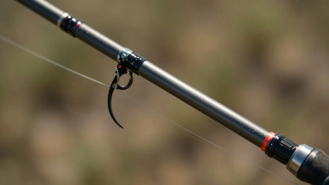 Бланк удилища в напряжении, показывающий гибкость конструкции.