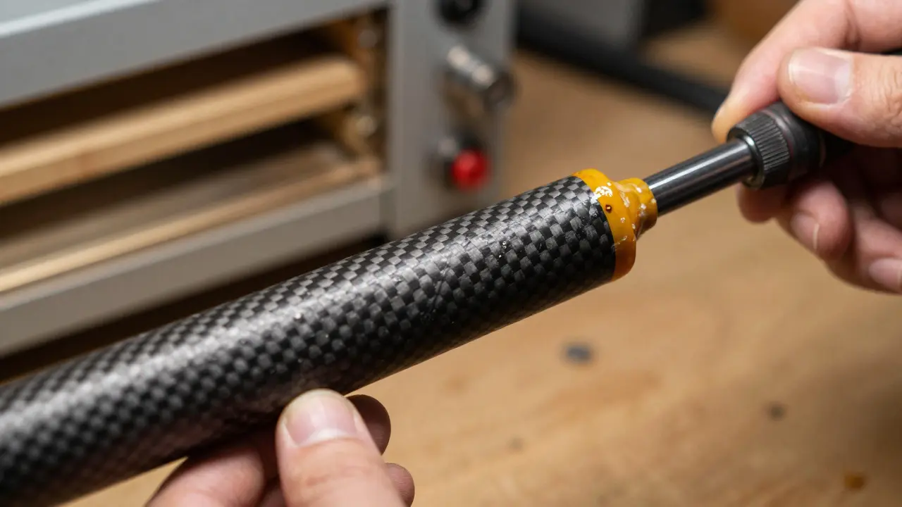 Процесс изготовления конического бланка удочки из карбона