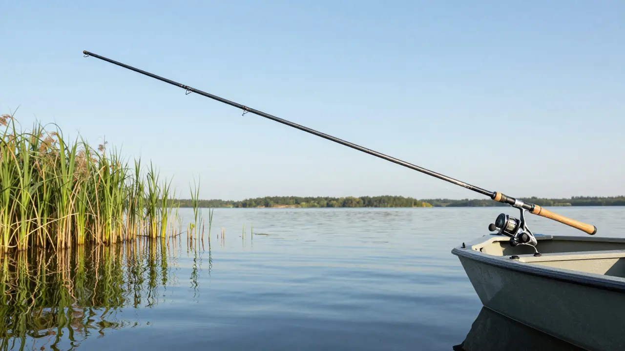 Сравнение длинного поплавочного удилища и компактного спиннинга в лодке